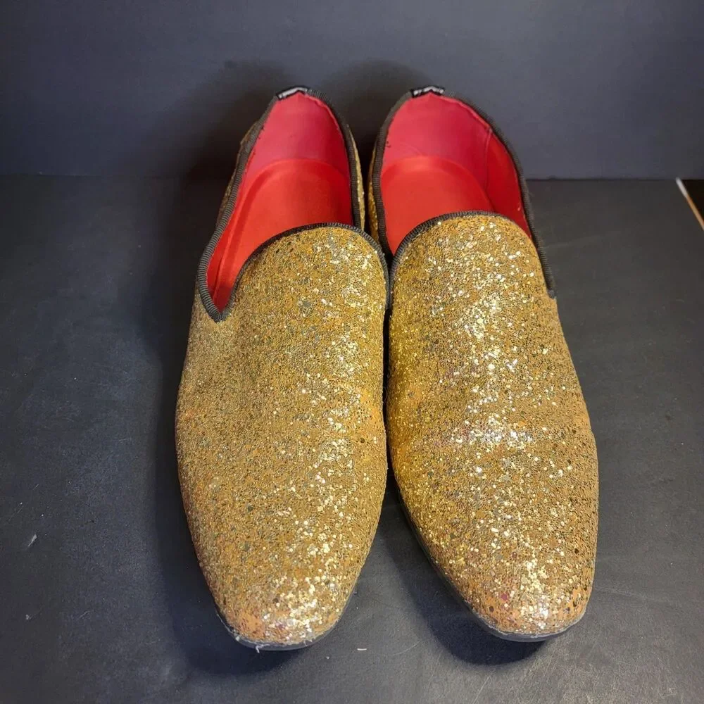 Santimons Gold Dress Shoes Mens 10.5 US